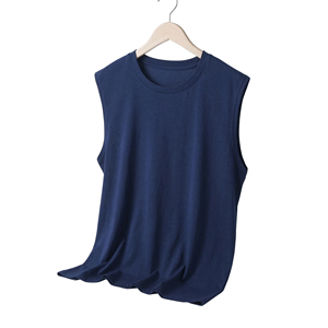 Men's High Quality Knitted Eco-Friendly Quick Dry Breathable Mesh Ice Silk Plain Singlet Gym Tank <b>Top</b> Casual - Product Image 1