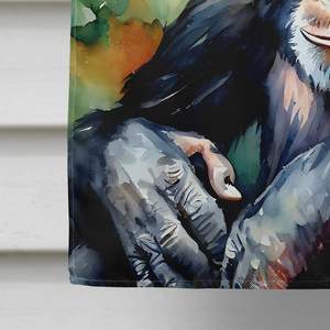 Large Multicolor Porch Sleeve <b>Pole</b> Decorative Yard Banner Artwork Chimpanzee House Wall Hanging Polyester <b>Flags</b> - Product Image 4