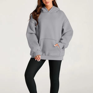 Sudadera con Capucha Lisa para Mujer, Precio Económico al por Mayor, Logotipo Personalizado, Tallas Grandes Disponibles - Product Image 5