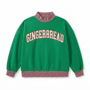 <b>Women's</b> Oversized Mockneck <b>Sweatshirt</b> Autumn Printed Cotton Knitted Sequined <b>Christmas</b> Logo Winter Long Sleeve Regular Fit - Product Image 3