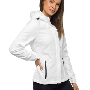 Veste softshell pour femme, couleur violette, hiver, à capuche, coupe-vent, imperméable, respirante, doublée de polaire, fermeture éclair, vêtements d'extérieur - Product Image 5
