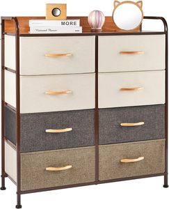 Organizador de cajones de tela de 8 niveles |   Caja de Almacenamiento para Armario, Dormitorio y Sala de Estar con Estructura Metálica - Product Image 1