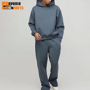 Sudadera con Capucha Estampada de Corte Regular y Lavado Ácido para Hombre, Estilo Urbano Personalizado 2026, de Alta Calidad, 100% Algodón, Talla Grande, Dos Piezas - Product Image 2