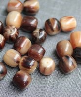 Perles en corne de buffle naturelle, tube corail, rouge brun foncé, perles en vrac, lot en vrac ANAM OVERSEAS pour la fabrication de bijoux