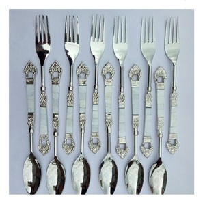 Wedding Dinner <b>Table</b> <b>Top</b> Decoration Modern Style Flatware Set Handmade Design Bone Inlay Decorative Kitchen Cutlery - Product Image 1