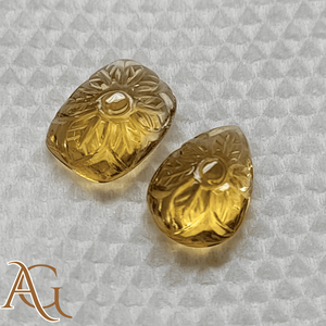 Citrine naturelle, quartz sculpté, intaglio, camée, pierre précieuse jaune, pierre brute pour la fabrication de bijoux, fournisseurs en gros, meilleur prix - Product Image 3