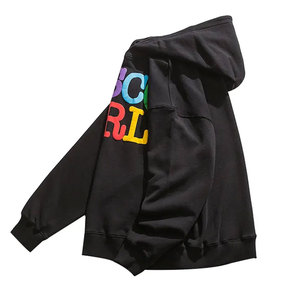Sweat à capuche décontracté pour homme en coton 100% pour l'hiver, style streetwear, avec logo sur le devant, coupe classique, tissu 350g - Product Image 3