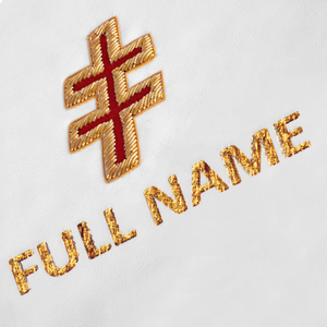 Estuche para Gorra de Capítulo del Arco Real de el Antiguo Gran Sacerdote Masónico, de Cuero Rojo, con Logotipo Bordado, para Coser, Venta al por Mayor - Product Image 3