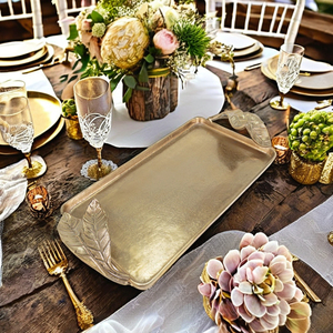 Stylish Customised Size Aluminium Safe Serving Tray for Wedding Restaurant and Home <b>Decor</b> Price on Sale - Product Image 3