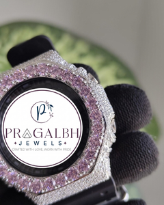 นาฬิกา Pragalbh Jewels รุ่นลิมิเต็ดอิดิชั่น ประดับเพชรโมอิสซาไนต์หรูหรา ตัวเรือนสแตนเลสสตีล ควอตซ์ สำหรับผู้ชาย ผู้หญิง และทุกเพศ เหมาะสำหรับงานปาร์ตี้ - Product Image 4