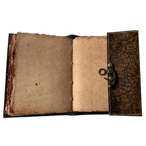Handmade Genuine Leather <b>Journal</b> Vintage Butterfly Flower Embossed Deckle Edge Paper <b>Writing</b> Diary Office Notebook & Sketch Book - Product Image 5