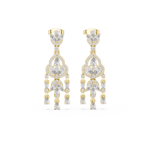 ตุ้มหูทรงหยดน้ำประดับมุกสไตล์เกาหลีสุดอินเทรนด์สีทอง14k ประดับทุ่งหญ้าออกแบบให้ดูหรูหราสำหรับเพื่อนเจ้าสาวและงานอีเว้นท์ - Product Image 5