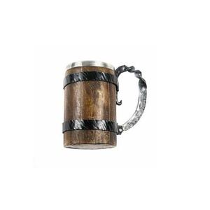 Taza de café artesanal de madera con asa de metal, taza de madera para beber té o cerveza, artículos de bebida de madera hechos a mano, accesorios para el bar del hogar - Product Image 2