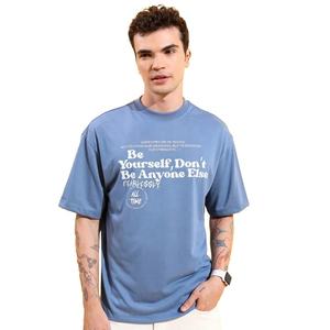 T-shirt unisexe surdimensionné en coton 100% respirant, imprimé sur mesure, à épaules tombantes, en tissu polaire, manches courtes, grandes tailles, écologique - Product Image 1