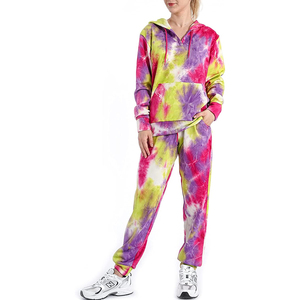 Custom Women's Comfortable <b>Sweatshirt</b> & Pants Sport Set 2 Piece Set Women Fitted Tracksuit Streetwear Nylon Tracksuit Track Suit - Product Image 3