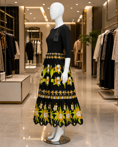 Best Quality Skirts Embroidery Women Customized High Quality Pacific Island Wear Micronesian Fabric Embroidery Work Skirts - Product Image 3