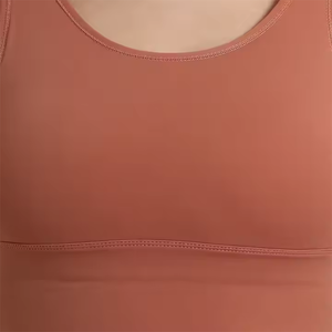 Ensemble de yoga 2 pièces sans couture pour femme, legging taille haute longueur mollet et crop top dos nageur couleur unie, tenue de sport - Product Image 4