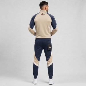 Ensemble de survêtement pour homme, tenue d'entraînement performante, veste respirante à fermeture éclair intégrale et pantalon flexible, conçu pour le fitness, les sports et les occasions décontractées - Product Image 2
