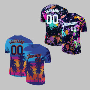 เสื้อยืดแฟชั่นสำหรับผู้ชายพิมพ์ลายซับลิเมชันสำหรับออกกำลังกายแห้งเร็วออกแบบได้ตามต้องการสำหรับฤดูร้อน - Product Image 1