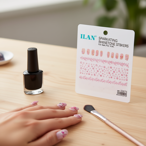 Adesivi con strass scintillanti ILAN per unghie, design rosa, Rif. 32673 - Product Image 3