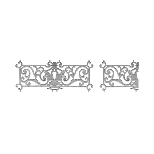 Section de balustrade en aluminium Sovereign Crown, insert d'extrémité de clôture en treillis de fonte, garde-corps de villa de luxe, balustre latéral en diamant - Product Image 2