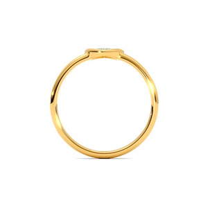 Bague minimaliste en forme de cœur avec diamant naturel en argent sterling 925 plaqué or pour femmes - Product Image 4
