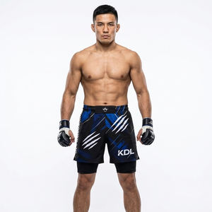 Pantalones Cortos de Entrenamiento para Hombre, Compresión, Forro Elástico, Sin Gi, MMA, BJJ, Lucha, Doble Capa, Spandex/Poliéster, OEM, ODM, Venta al Por Mayor - Product Image 3