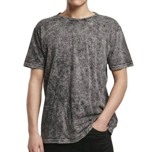Camiseta Acid Wash 100% Algodón, Talla Grande, Camisetas Gráficas para Hombre, Estampado con Logotipo, Camiseta Vintage - Product Image 1