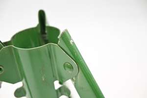 Vntg MCM Aluminum Metal Christmas <b>Tree</b> Stand Green 3 Leg Feather Aluminum <b>Tree</b>? - Product Image 3