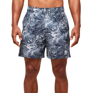 กางเกงกีฬาขาสั้นผู้ชายทรงสลิมฟิต 7 นิ้ว น้ำหนักเบา เหมาะสำหรับออกกำลังกาย วิ่ง และฟิตเนส สีกรมท่า/ดำ - Product Image 1