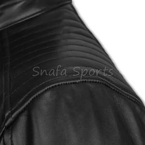 Chaqueta de cuero para mujer, negra, con tachuelas, corte ajustado, con múltiples cremalleras, estilo OEM, para marcas privadas, chaquetas de cuero para damas - Product Image 6