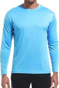 Camiseta de Manga Larga de Alta Calidad para Hombre, 100% Algodón, Lisa, Negra, Ropa de Moda, Camiseta Transpirable de Cuello Redondo para Hombre - Product Image 5