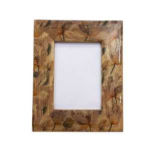 Floral Printed <b>Wooden</b> <b>Picture</b> <b>Frame</b> Tabletop Resin Inlay Photo <b>Frame</b> Wholesale Custom Botanical Desk <b>Picture</b> <b>Frame</b> - Product Image 1