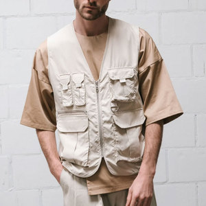Mens Summer <b>Utility</b> <b>Vest</b> Breathable Durable Fabric Outdoor Professional Adjustable Button Casual Design Fishing Hiking - Product Image 1