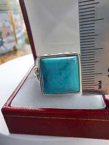 Bague en argent sterling Whitney Kelly avec turquoise, bijoux en pierres précieuses faits à la main, design élégant pour femmes, vente en gros, exportation - Product Image 5