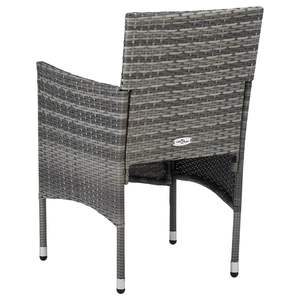 2 chaises de salle à manger en poly rotin gris - Product Image 5