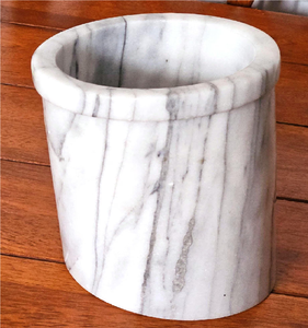 Marble Natural Stone Ice Bucket Beverage Chiller Party Use Double Wall Vacuum Insulated <b>LED</b> Lit Elegant Classic Design - Product Image 1