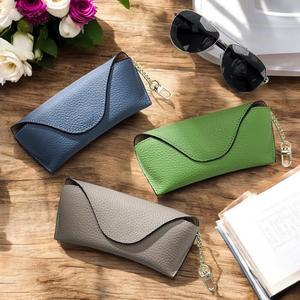 Handmade Genuine Leather <b>Glasses</b> Pouch Luxury <b>Soft</b> Cowhide <b>Case</b> Slim Vintage Sunglasses Cover Spectacles Bag LGC-0172 - Product Image 6