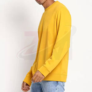 Sweat-shirt unisexe à col rond en mélange polyester/coton, coupe ample, design respirant, style sportif minimaliste, printemps - Product Image 3