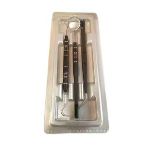 Juego de Exploración Dental Negro de 3 Piezas, Espejo Dental, Sonda y Pinzas de Acero de Grado Médico, Instrumento Quirúrgico Manual - Product Image 1