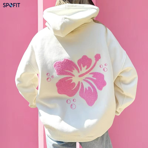 Personnalisation du logo sur un sweat à capuche 100 % coton pour femme, fabriqué au Pakistan, disponible pour tous les clients B2B. - Product Image 6