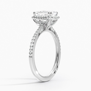 BOJ <b>Ring</b> 035 <b>Emerald</b> Cut 925 <b>Silver</b> Simply Tacori Cathedral Drape Diamond 2ct D Color VVS1 Moissanite GRA Certified Low Price - Product Image 2