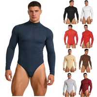 Combinaison pour homme, couleur unie, justaucorps, combinaison une pièce, pour yoga, entraînement, club, fête, danse, costumes, vêtements latins pour adultes