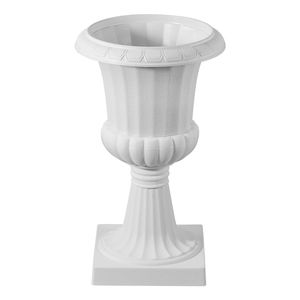 Macetas de Plástico Blancas Clásicas de 9.8 x 16.5 Pulgadas, Paquete de 2, Jarrones para Porche Delantero, Macetas para Interiores y Exteriores, para Bodas y Plantas - Product Image 1