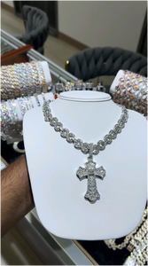 จี้รูปกางเขนฮิปฮอป CONCEPTION เครื่องประดับเงินแท้ 925 ประดับเพชรโมอิสซาไนต์ จี้รูปกางเขนฮิปฮอป - Product Image 4