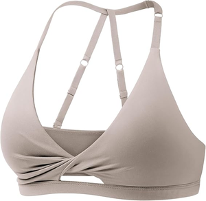 Custom Women Breathable Twist Front Gym Bra Quick Dry Athletic Bra <b>Top</b> Wholesale Breathable - Product Image 5