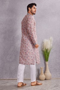 <b>Men's</b> Long <b>Kurta</b> 100% Cotton Digital Printed Textured Eid Diwali Festival Wear <b>Kurta</b> Available at Affordable Price - Product Image 5