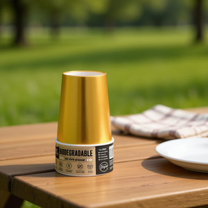 Gobelets jetables dorés de 270 cc à usage unique – Vaisselle jetable - Product Image 3