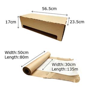 Rollo de núcleo de papel de embalaje Kraft reciclable Honeycomb para uso artesanal - Product Image 3