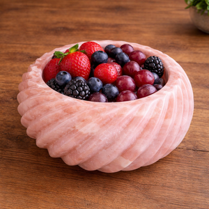 Frutero Decorativo de Ónix Rosa Ecológico de Primera Calidad, Hecho a Mano, para Centro de Mesa, Regalo para Navidad - Product Image 4